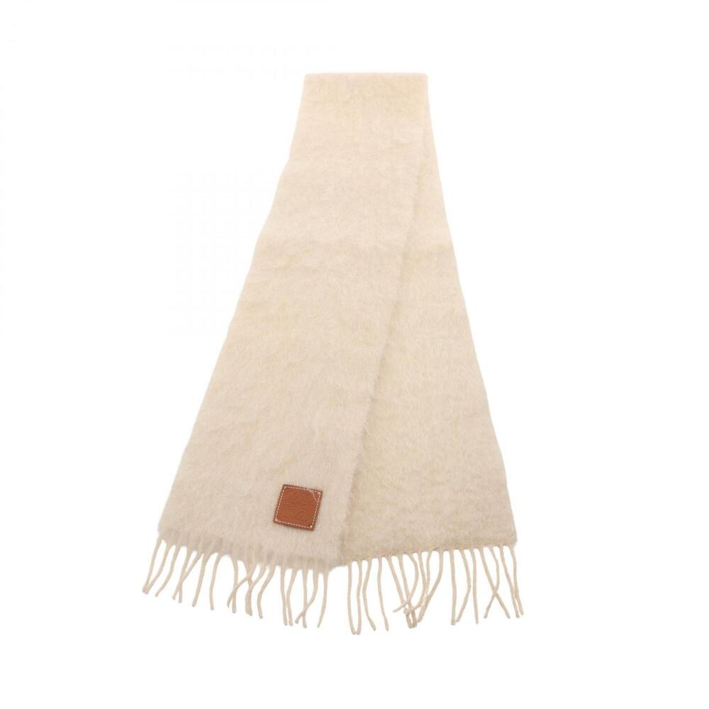 Loewe Anagram Scarf, Wool Mohair, Women's, White